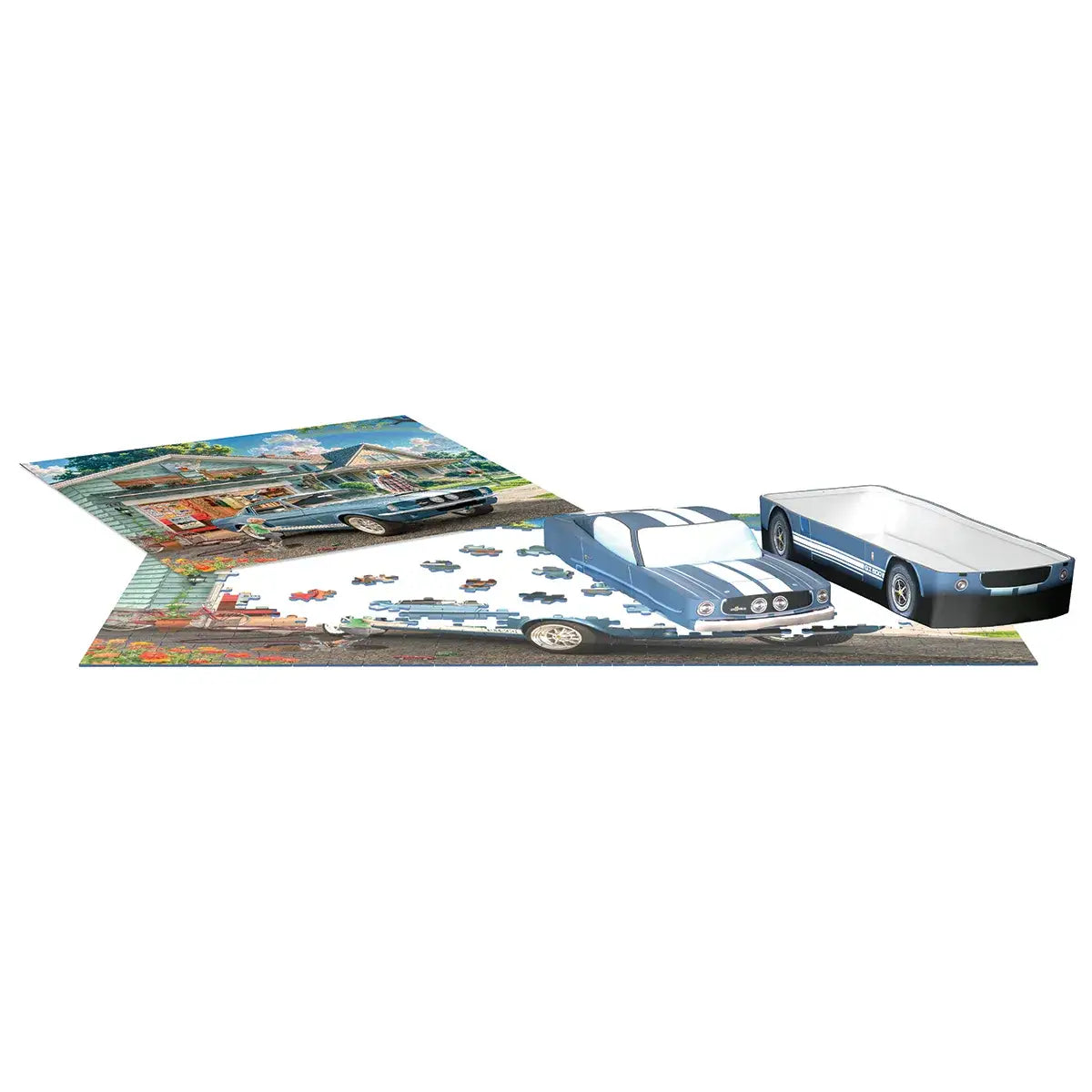 ford mustang puzzle kit in a collectable tin