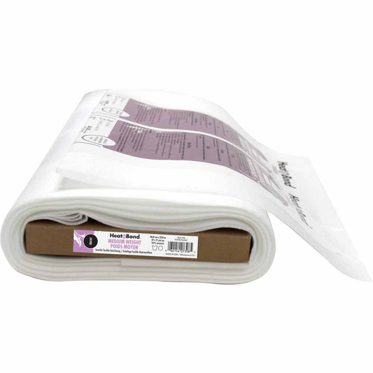 Roll of Heat-Bond iron-on fusible tricot interfacing for knit fabrics.