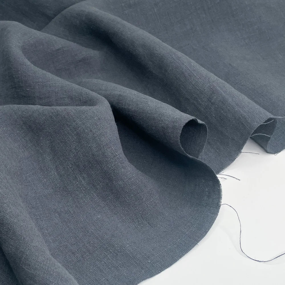 Gray 100% hemp fabric for sewing