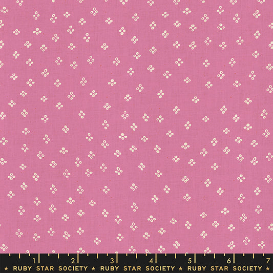 Fabric with a lilac background and small white speckle pattern. From Heirloom by Alexia Abegg at Ruby Star Society. 100% cotton for sewing, crafting, and quilting. 
