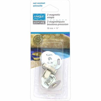Packaging of two magnetic snaps for bagmaking and crafting