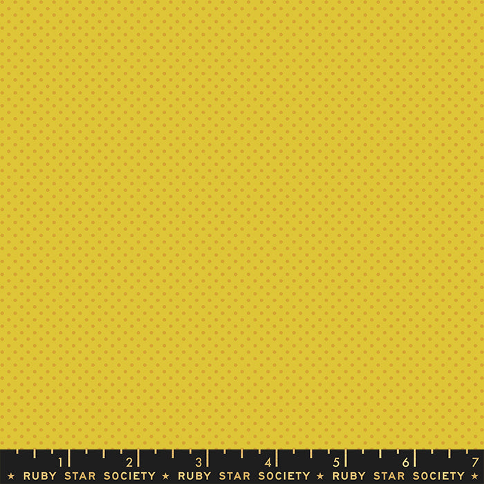 Yellow fabric texture with a Ruby Star Society label at the bottom.