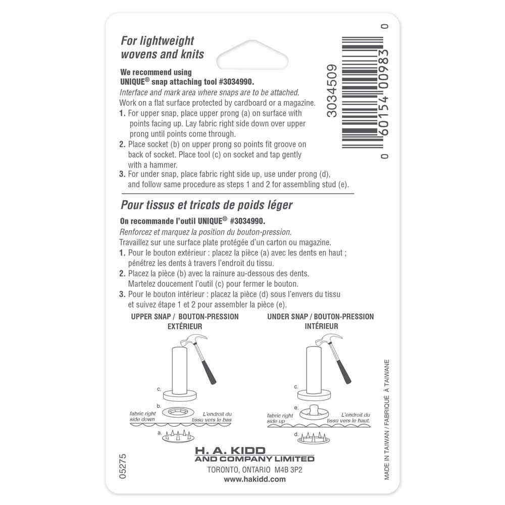 Back of a packaging label with text and diagrams for H.A. Kidd and Company Limited on a white background.