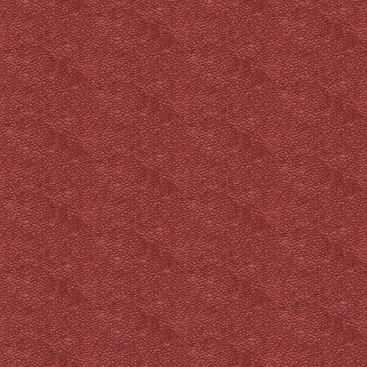 red colored fabric with small river rock illustration.  typically used for quilting and crafting. from Eden from FIGO Fabrics 