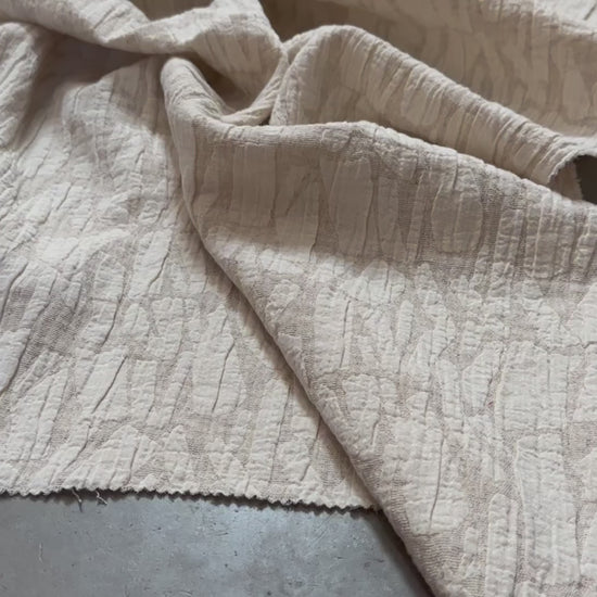 Video close up of weston fabric, 100% cotton jacquard. 