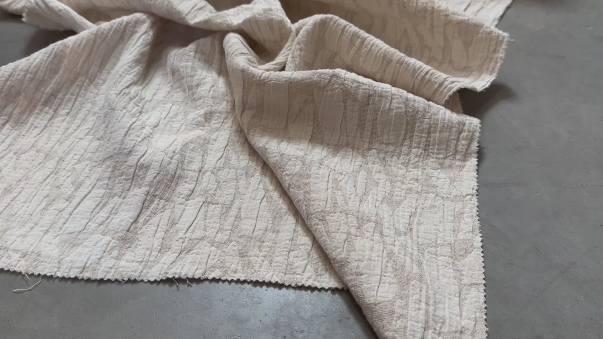 Video close up of weston fabric, 100% cotton jacquard. 