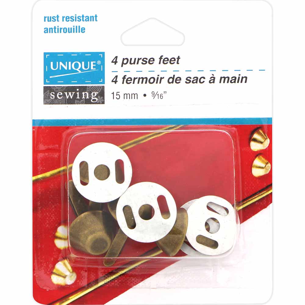 Purse feet from Unique for bagmaking and crafting
