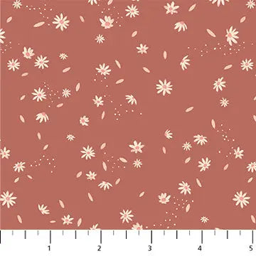 Floral pattern on a pink background with a fabric swatch at the bottom. 100% Rayon Fabric for sewing blouses, dresses, flowing. 