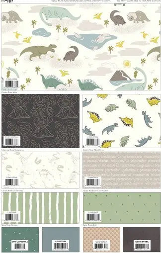 Layer Cake - Riley Blake - Citrus and Mint - Roar Dinosaurs Riley Blake