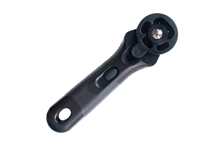 Black rotary cutter for fabric and craft cutting