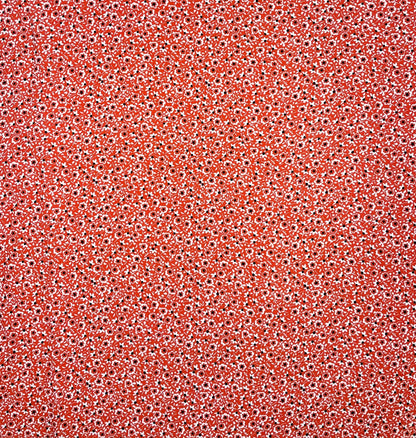 Red floral patterned fabric texture