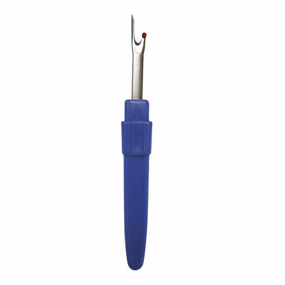Blue seam ripper for sewing and crafting