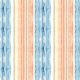 white colored fabric with blue orange and yellow wavy lines.  typically used for quilting and crafting. from Eden from FIGO Fabrics 