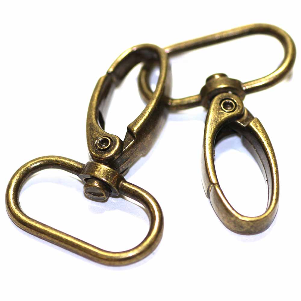 Pair of brass swivel hooks for bag making