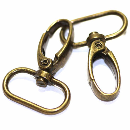 Pair of brass swivel hooks for bag making