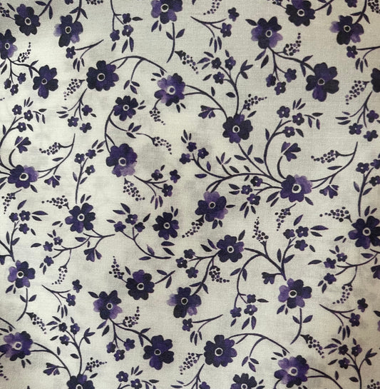 close up of liberty of london tana lawn cotton fabric