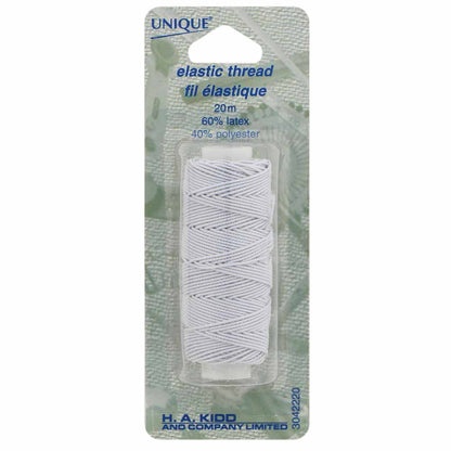 Elastic thread for sewing shearing shirring gathers etc. 