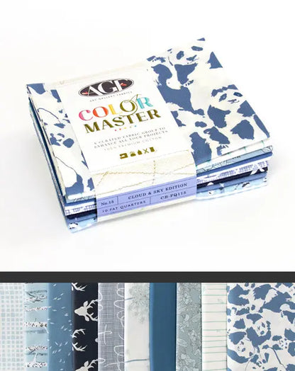 Cloud Sky Bundle of 10 Fat Quarters. 100% Premium Cotton. Art Gallery Fabrics for sewing and crafting.