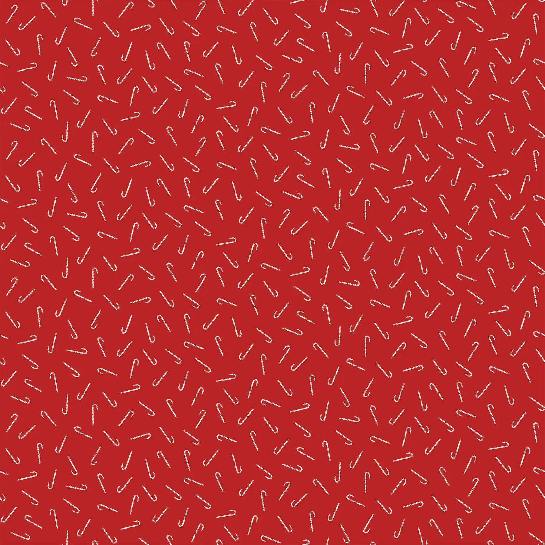 Fabric with a red background and small candycane illustrations. Christmas fabric bundle 11 Piece Fat Quarters, Noel by Figo Fabrics. 100% cotton for sewing and crafting. 