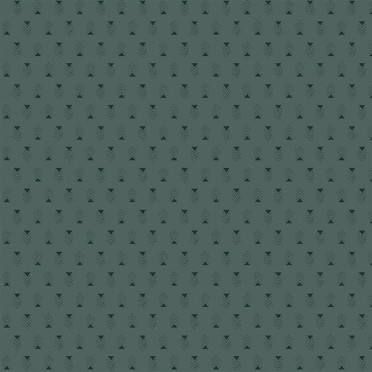 Fabric with a green background and dashed diamond pattern. From Martha by Figo Fabrics.  100% cotton for sewing and crafting. 