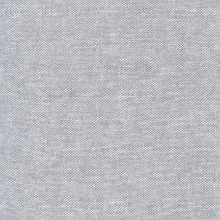 Fabric in a light gray color from essex linen cotton blend for sewing, quilting, and crafting. 