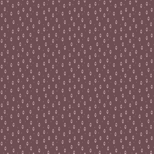 Fabric with a purple background and ikat pattern. From Summers End line by Alison Janssen for FIGO Fabrics. 100% cotton for sewing, crafting, and quilting. 