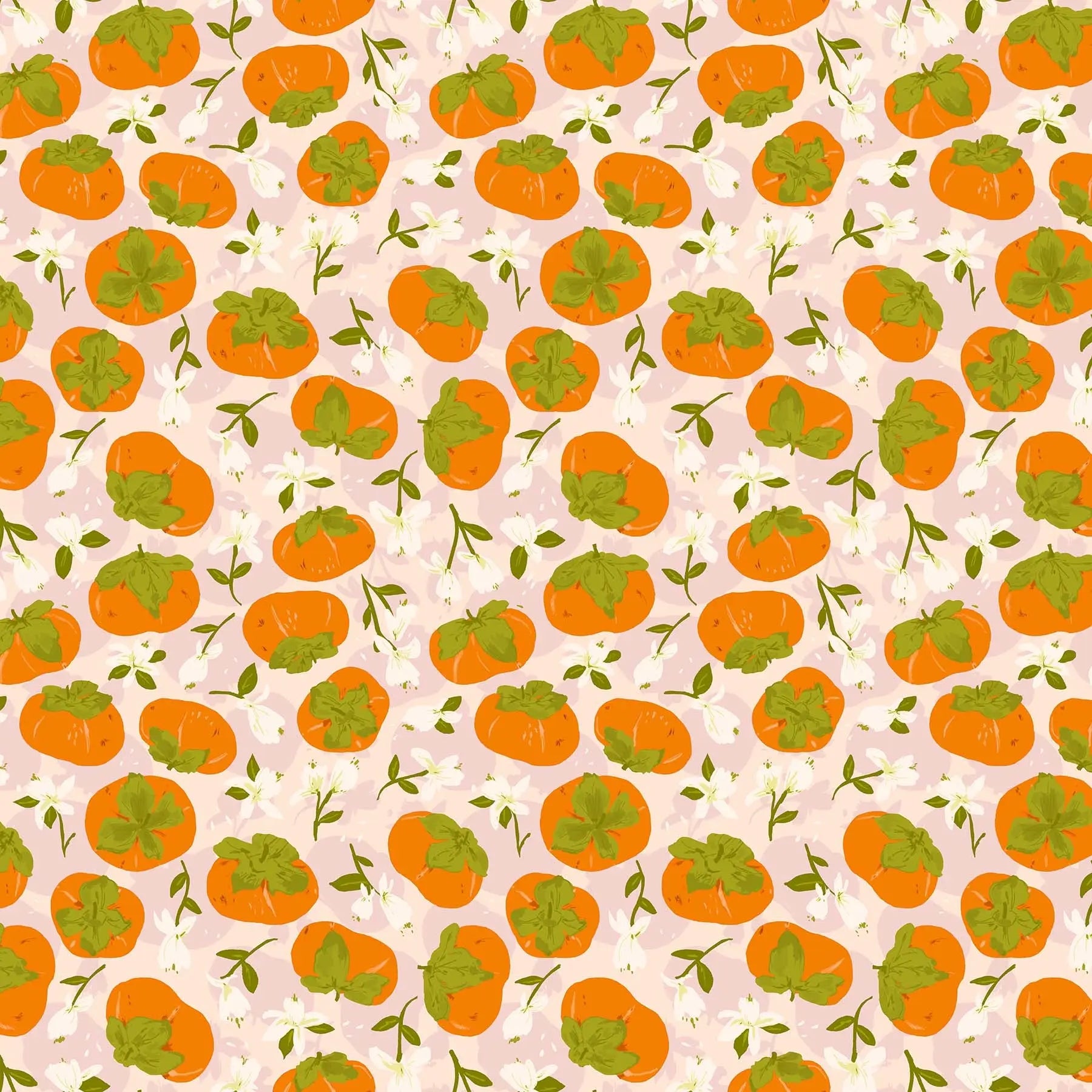 Fabric with a blush background and large tomato illustrations. From Summers End line by Alison Janssen for FIGO Fabrics. 100% cotton for sewing, crafting, and quilting. 