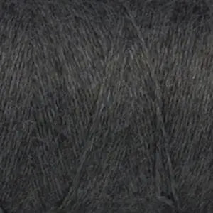 Picture of wool thread by Genziana in the color charcoal. 12 wt wool for sewing, crafting and quilting.