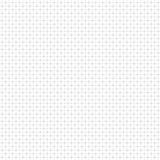 Woven Fabric with a white background and white crosses. 100% cotton from FIGO Fabrics.