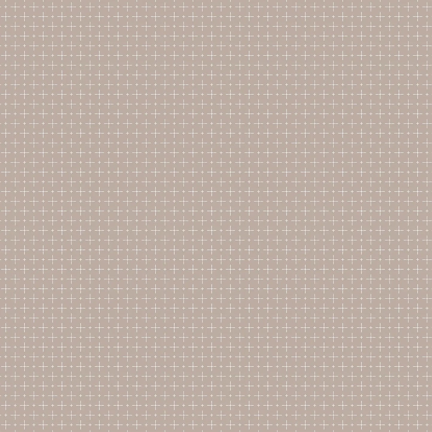 Woven Fabric with a beige background and white crosses. 100% cotton from FIGO Fabrics.