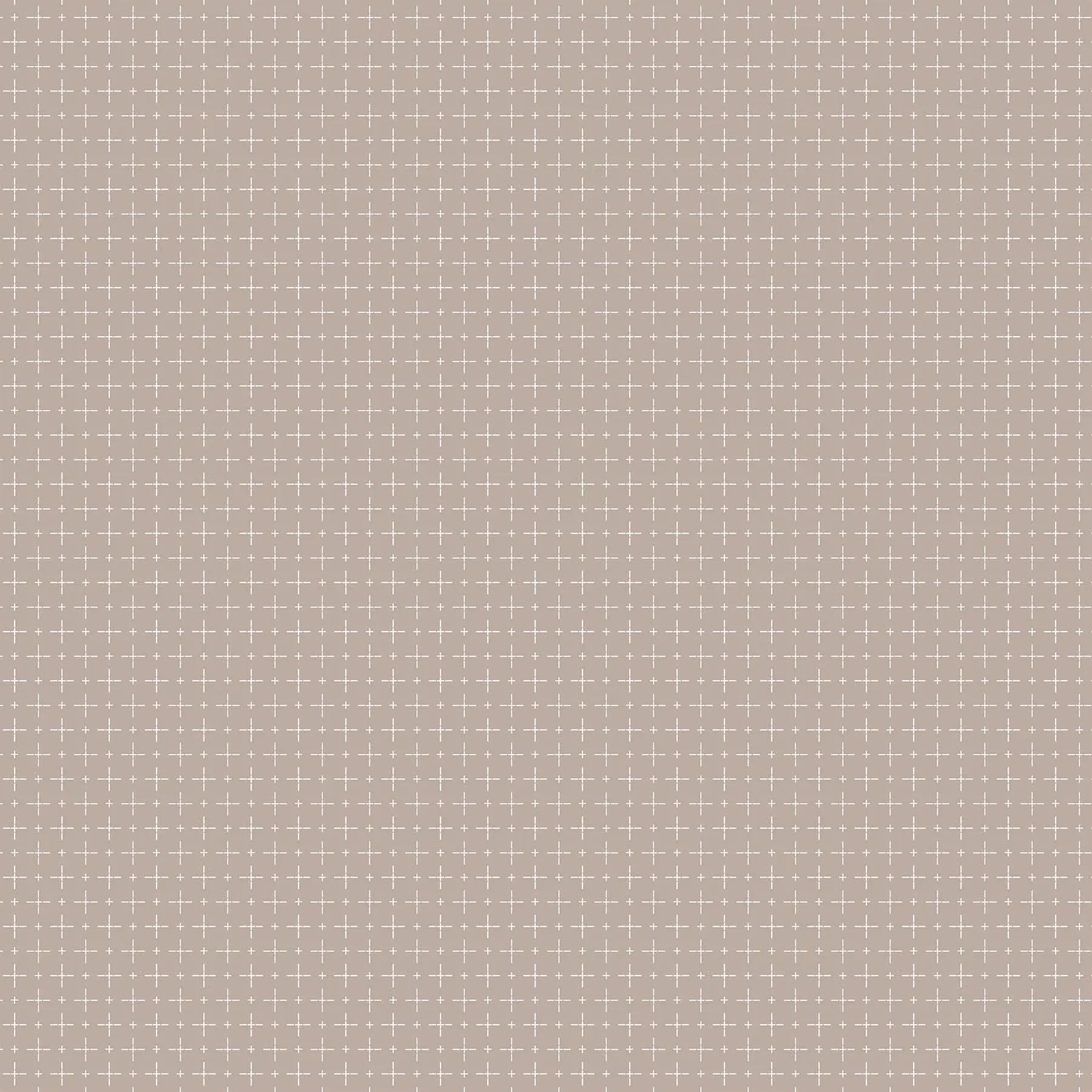 Woven Fabric with a beige background and white crosses. 100% cotton from FIGO Fabrics.