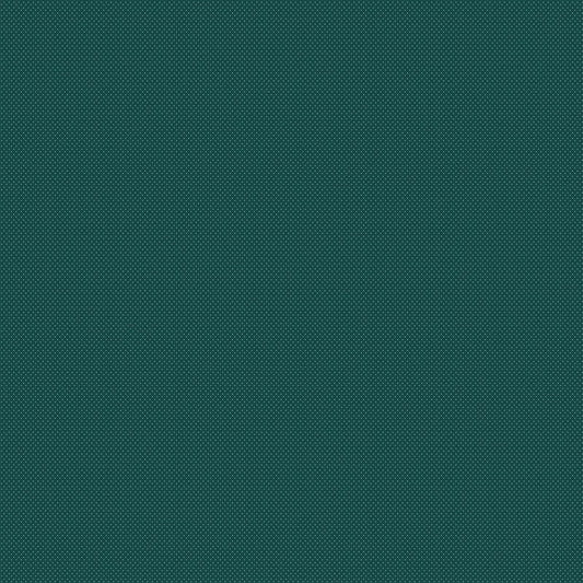 Woven Fabric with a green background and small white dots. 100% cotton from FIGO Fabrics.