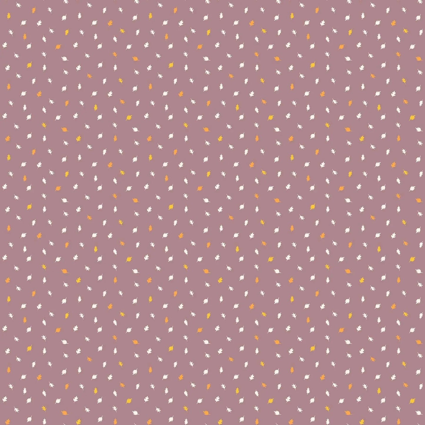 Fabric with a purple background and small ditsy leaf pattern. From Summers End line by Alison Janssen for FIGO Fabrics. 100% cotton for sewing, crafting, and quilting. 