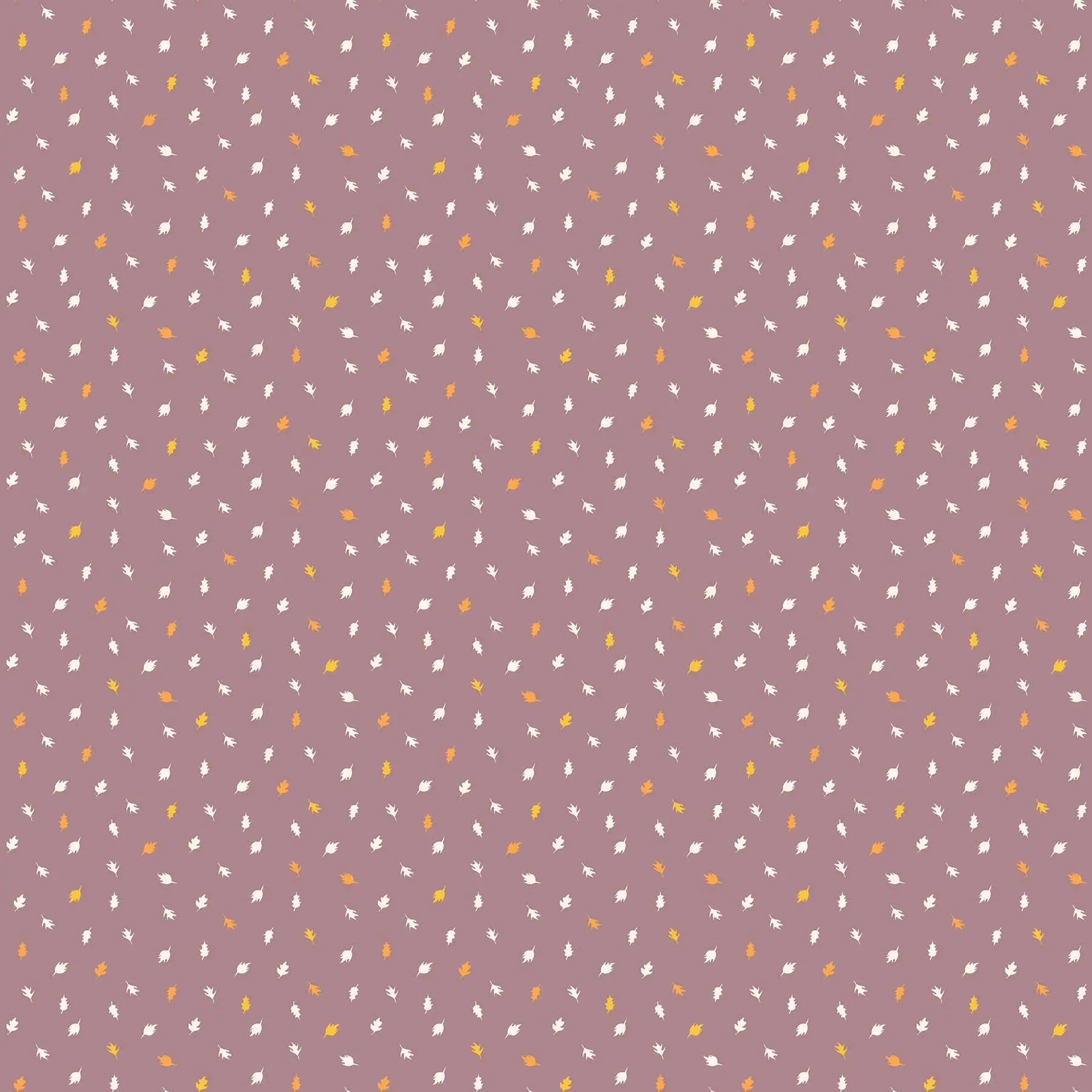 Fabric with a purple background and small ditsy leaf pattern. From Summers End line by Alison Janssen for FIGO Fabrics. 100% cotton for sewing, crafting, and quilting. 