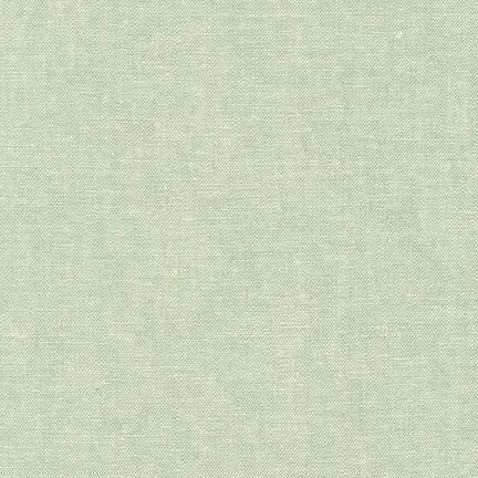 Cotton linen blend fabric for sewing. Seafoam very soft light green colour. 55% LINEN 45% COTTON