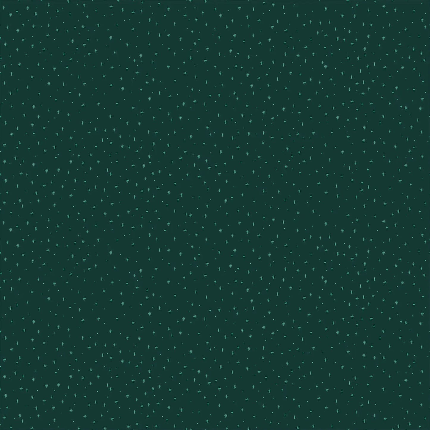 Fabric with a dark green background and small star illustrations. Christmas fabric bundle 11 Piece Fat Quarters, Noel by Figo Fabrics. 100% cotton for sewing and crafting. 