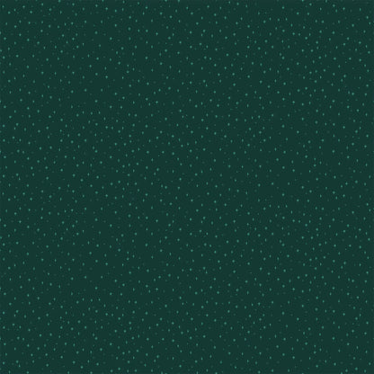 Fabric with a dark green background and small star illustrations. Christmas fabric bundle 11 Piece Fat Quarters, Noel by Figo Fabrics. 100% cotton for sewing and crafting. 